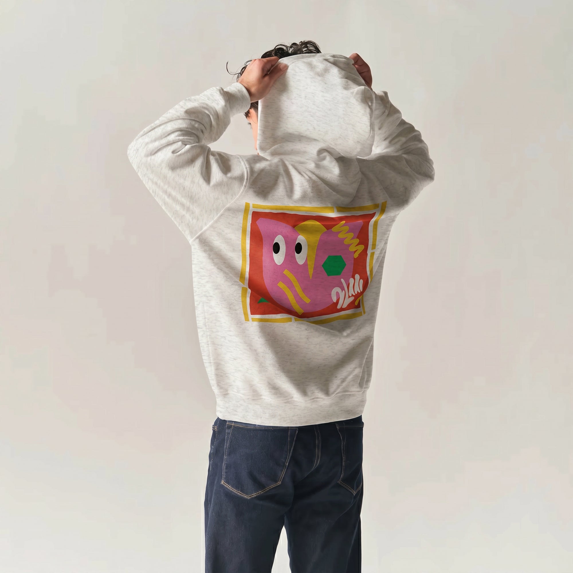 VLAM hoodie on white heather