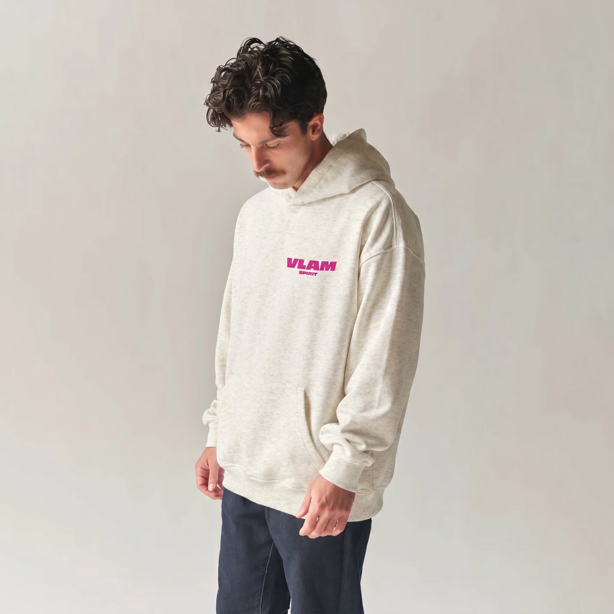 VLAM hoodie on white heather